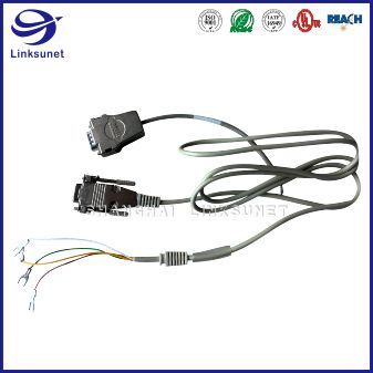 TE D - SUB Socket female connector and Liyy 4 X 0.25mm2 wiring harness
