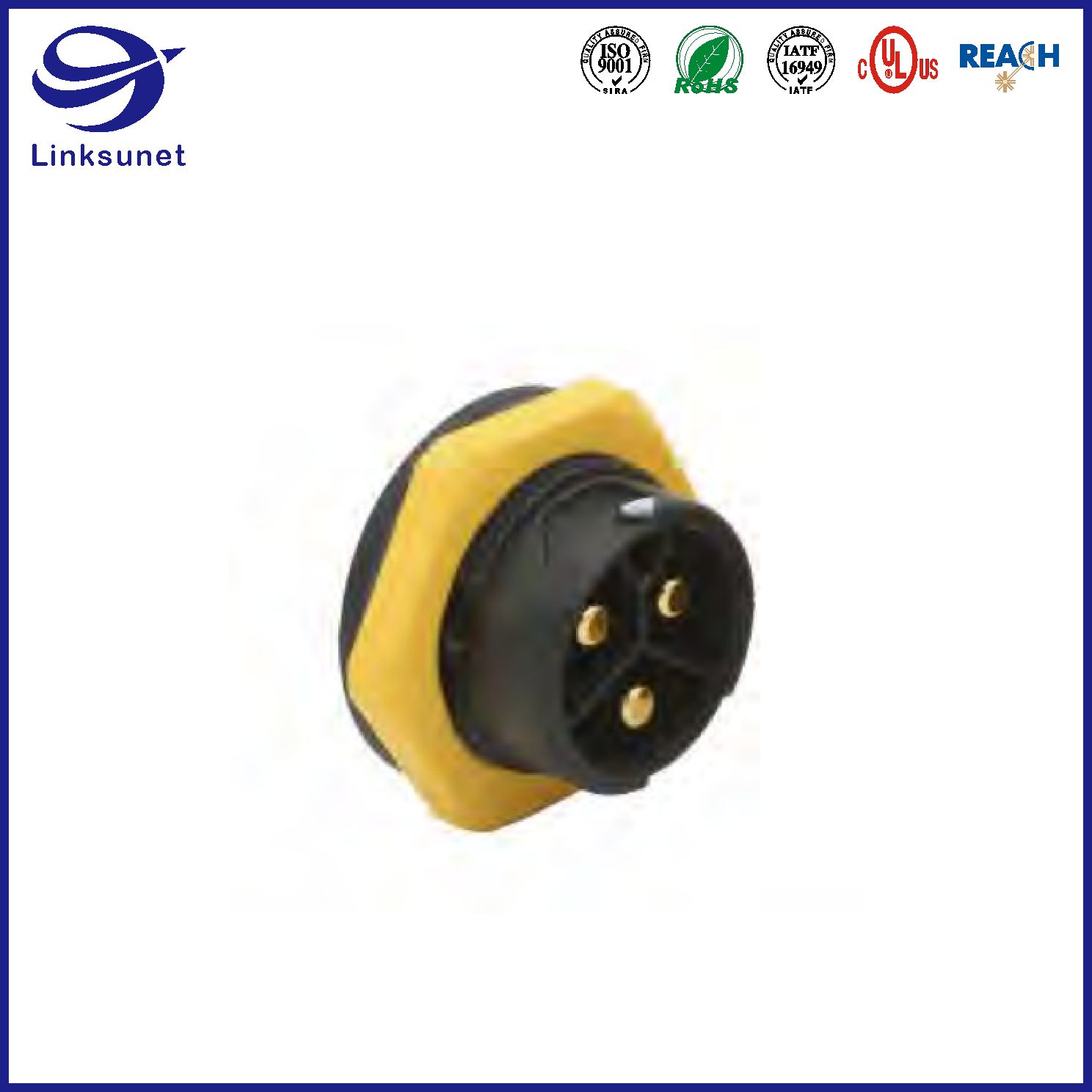 Large Series Led Waterproof Connector For Industrial Wire Harness