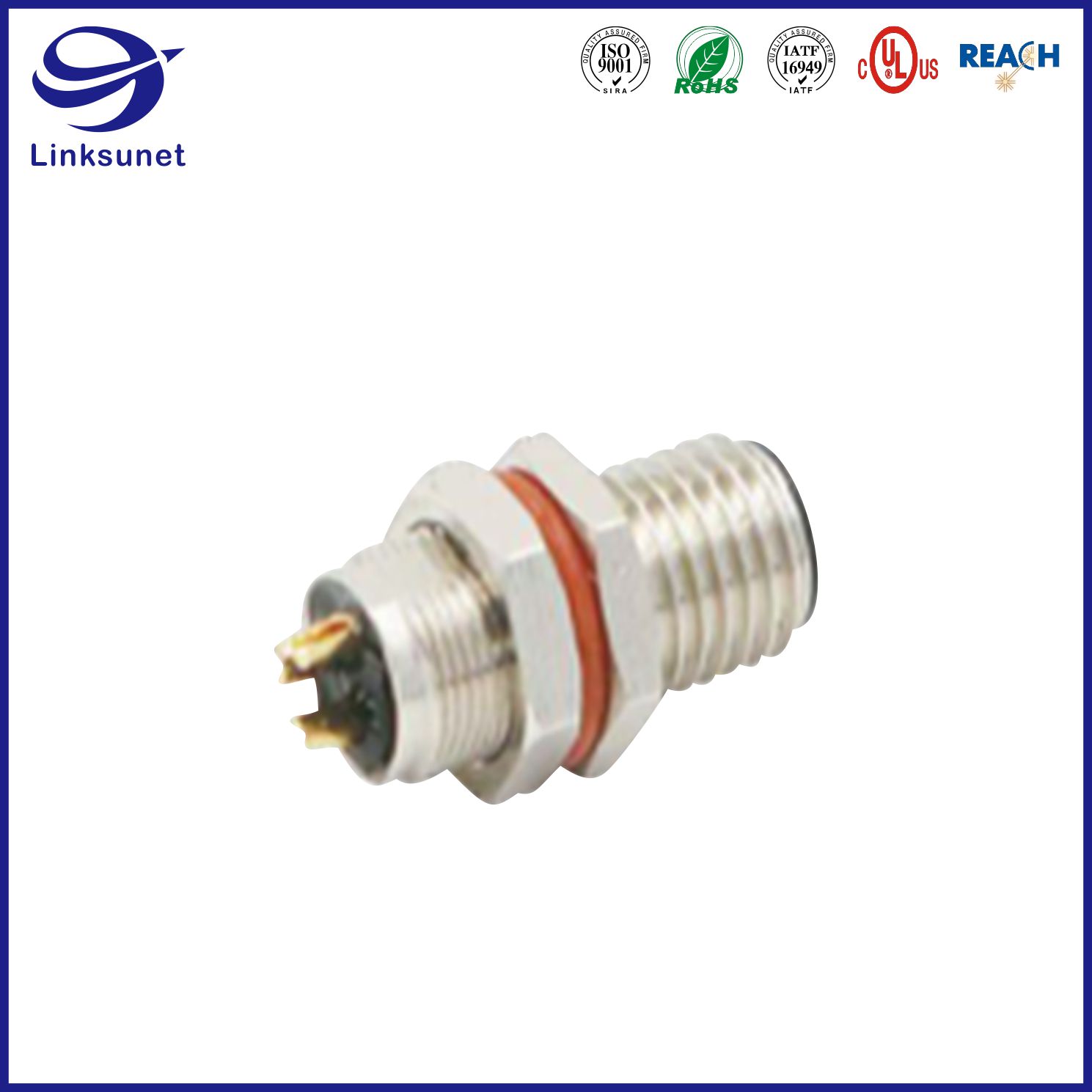 M8 Code Series Male And Female Led Waterproof Connector For Industrial Wire Harness