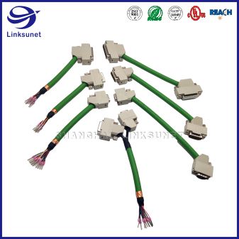 Custom Wiring Harness PVC / PUR TE DB Connector Cable Motor Encoder Cable